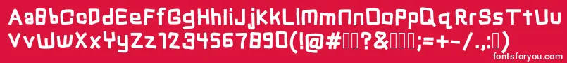 Chuck Font – White Fonts on Red Background