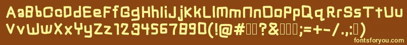 Chuck Font – Yellow Fonts on Brown Background