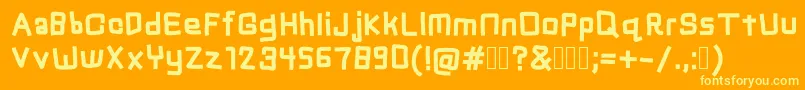 Chuck Font – Yellow Fonts on Orange Background