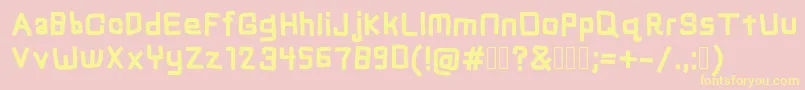 Chuck Font – Yellow Fonts on Pink Background