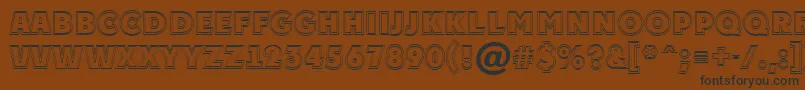 APlakattitul2otlExtrabold Font – Black Fonts on Brown Background