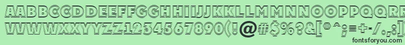 APlakattitul2otlExtrabold Font – Black Fonts on Green Background