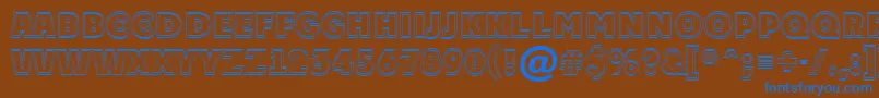 APlakattitul2otlExtrabold Font – Blue Fonts on Brown Background