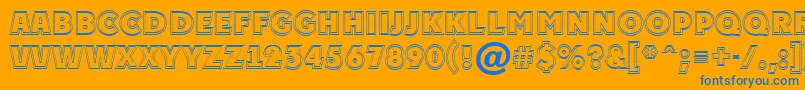 APlakattitul2otlExtrabold Font – Blue Fonts on Orange Background