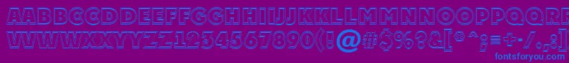 APlakattitul2otlExtrabold Font – Blue Fonts on Purple Background