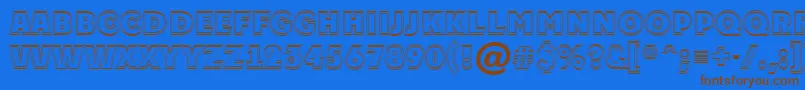 APlakattitul2otlExtrabold Font – Brown Fonts on Blue Background