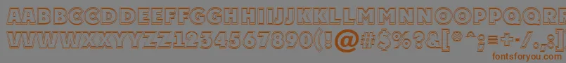APlakattitul2otlExtrabold Font – Brown Fonts on Gray Background