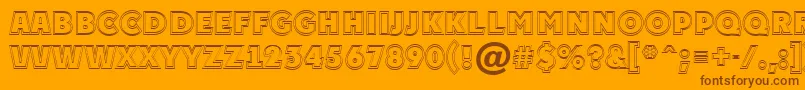 APlakattitul2otlExtrabold Font – Brown Fonts on Orange Background