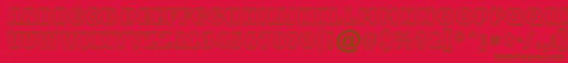 APlakattitul2otlExtrabold Font – Brown Fonts on Red Background