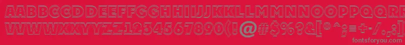 APlakattitul2otlExtrabold Font – Gray Fonts on Red Background