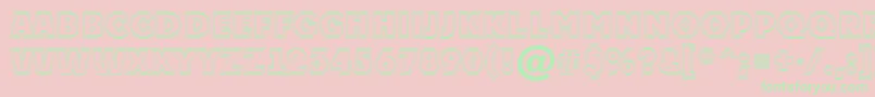 Weitere Informationen zur APlakattitul2otlExtrabold-Schriftart APlakattitul2otlExtrabold-Schriftart – Grüne Schriften auf rosa Hintergrund
