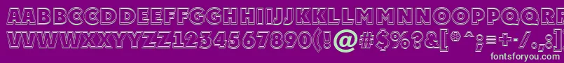 APlakattitul2otlExtrabold Font – Green Fonts on Purple Background