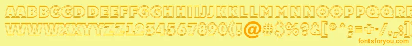 APlakattitul2otlExtrabold Font – Orange Fonts on Yellow Background