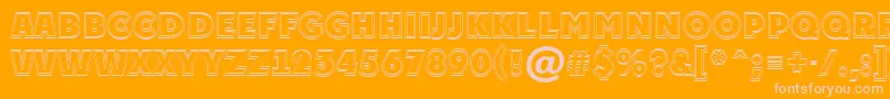 APlakattitul2otlExtrabold Font – Pink Fonts on Orange Background