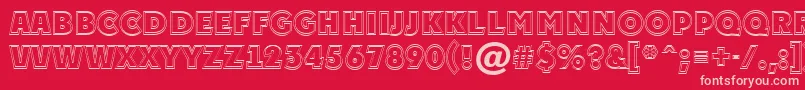 APlakattitul2otlExtrabold Font – Pink Fonts on Red Background