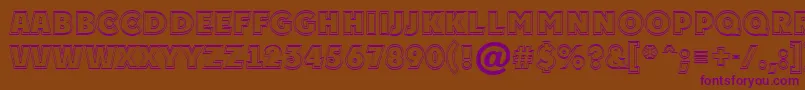 APlakattitul2otlExtrabold-Schriftart – Violette Schriften auf braunem Hintergrund