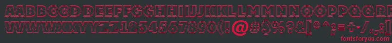 APlakattitul2otlExtrabold Font – Red Fonts on Black Background