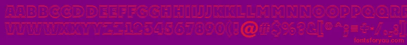 APlakattitul2otlExtrabold Font – Red Fonts on Purple Background