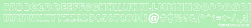 APlakattitul2otlExtrabold Font – White Fonts on Green Background