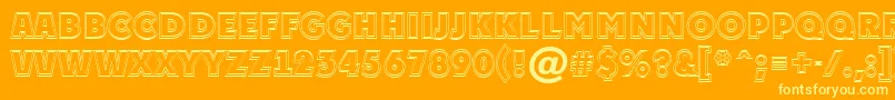 APlakattitul2otlExtrabold Font – Yellow Fonts on Orange Background