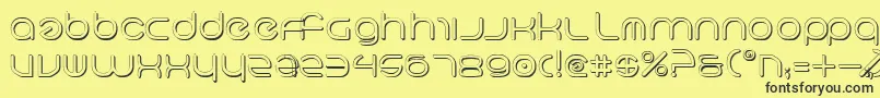 NeoGeo3D Font – Black Fonts on Yellow Background