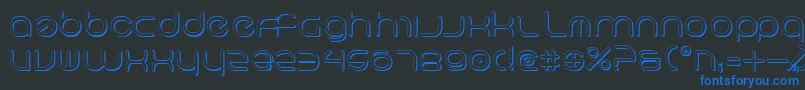 NeoGeo3D-Schriftart – Blaue Schriften auf schwarzem Hintergrund