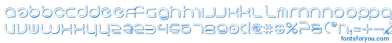 NeoGeo3D-Schriftart – Blaue Schriften auf weißem Hintergrund