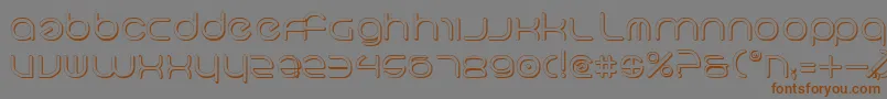 Fonte NeoGeo3D – fontes marrons em um fundo cinza