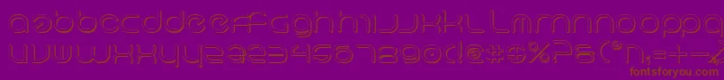 NeoGeo3D Font – Brown Fonts on Purple Background