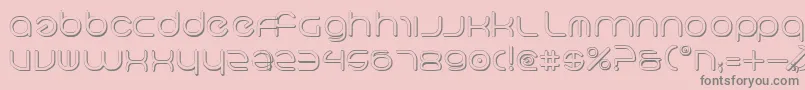 NeoGeo3D-Schriftart – Graue Schriften auf rosa Hintergrund