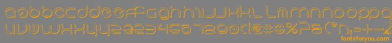 NeoGeo3D-fontti – oranssit fontit harmaalla taustalla