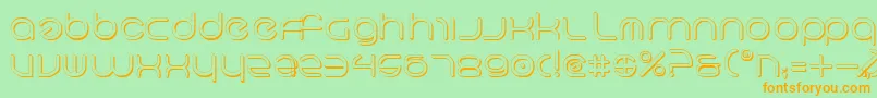 NeoGeo3D Font – Orange Fonts on Green Background