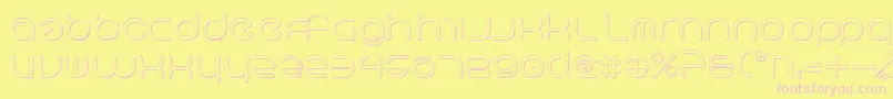 NeoGeo3D Font – Pink Fonts on Yellow Background