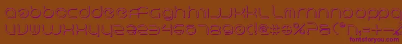 NeoGeo3D-Schriftart – Violette Schriften auf braunem Hintergrund