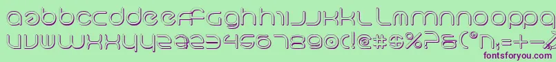 NeoGeo3D Font – Purple Fonts on Green Background