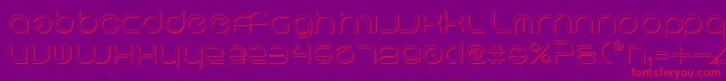 NeoGeo3D-Schriftart – Rote Schriften auf violettem Hintergrund