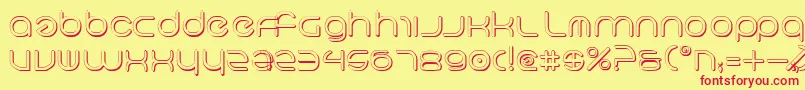 NeoGeo3D Font – Red Fonts on Yellow Background