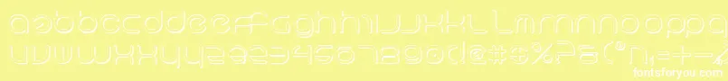 NeoGeo3D Font – White Fonts on Yellow Background