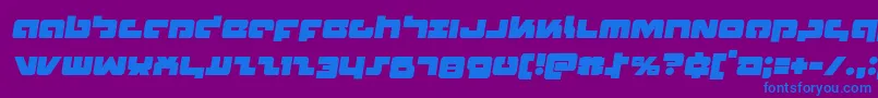 Boomsticksemital Font – Blue Fonts on Purple Background