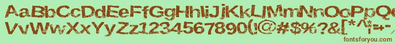 Krustysigns Font – Brown Fonts on Green Background