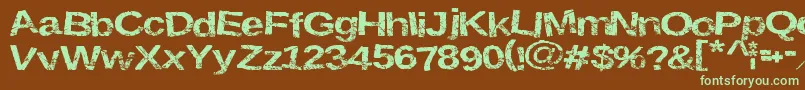 Krustysigns Font – Green Fonts on Brown Background