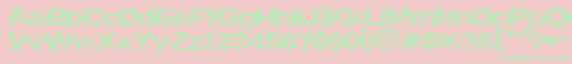 Krustysigns Font – Green Fonts on Pink Background