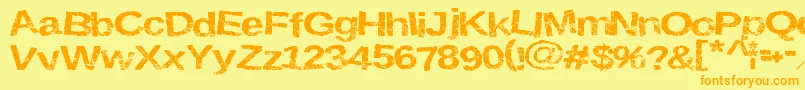 Krustysigns Font – Orange Fonts on Yellow Background