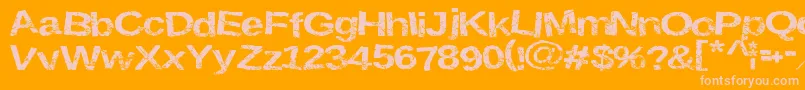 Krustysigns Font – Pink Fonts on Orange Background