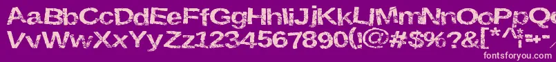 Krustysigns Font – Pink Fonts on Purple Background