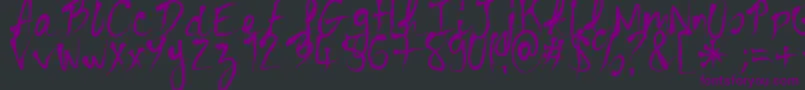 BloodyCre Font – Purple Fonts on Black Background