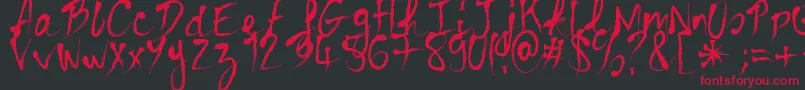 BloodyCre Font – Red Fonts on Black Background