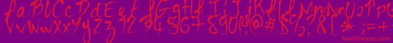 BloodyCre Font – Red Fonts on Purple Background