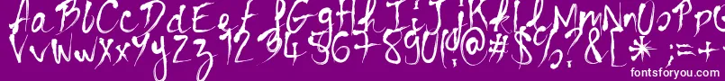 BloodyCre Font – White Fonts on Purple Background