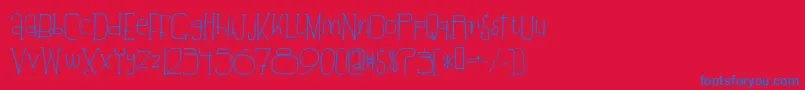 BeautifulAria Font – Blue Fonts on Red Background